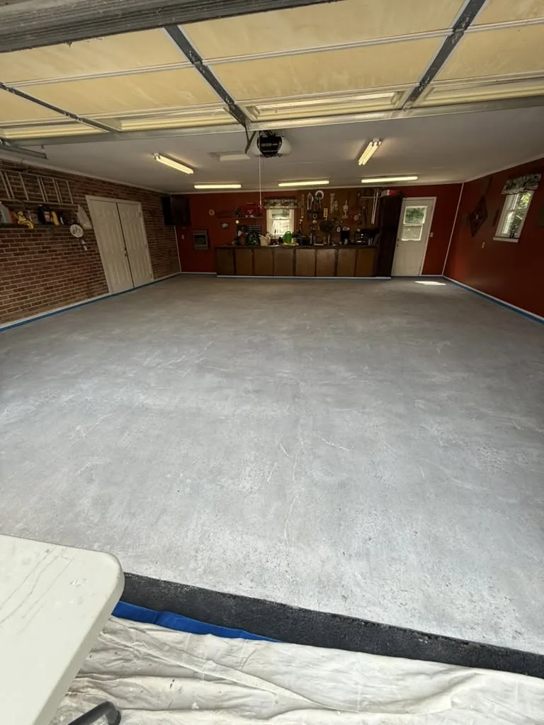 Before / preparation — prepared slab before decorative coating