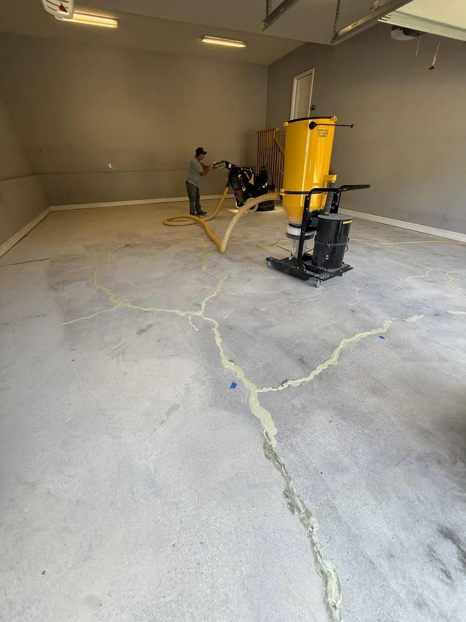 Before / preparation — repaired areas during concrete preparation