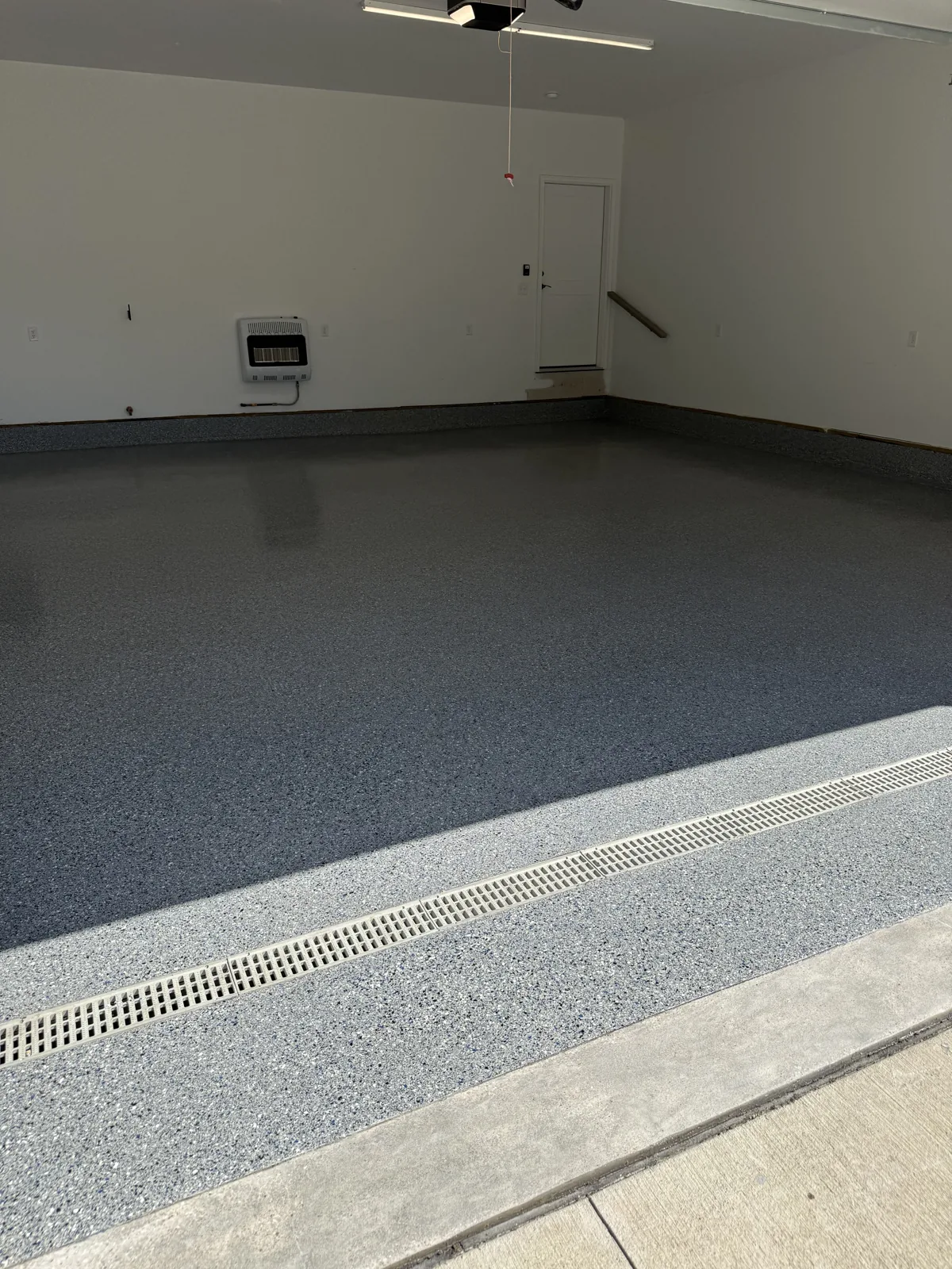 After — Garage floor transformation at Flat Top Lake