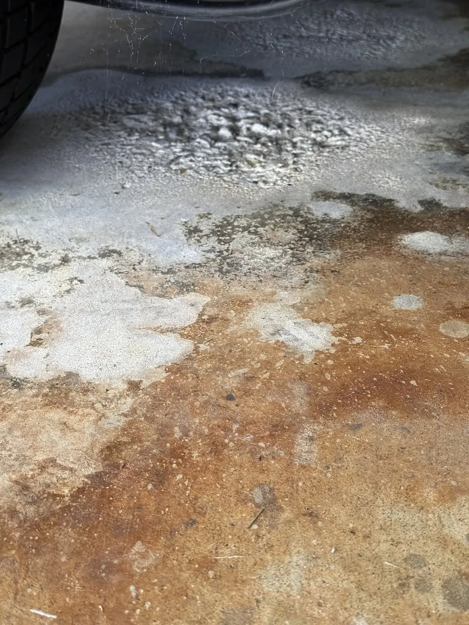 Before / preparation — close view of the original surface