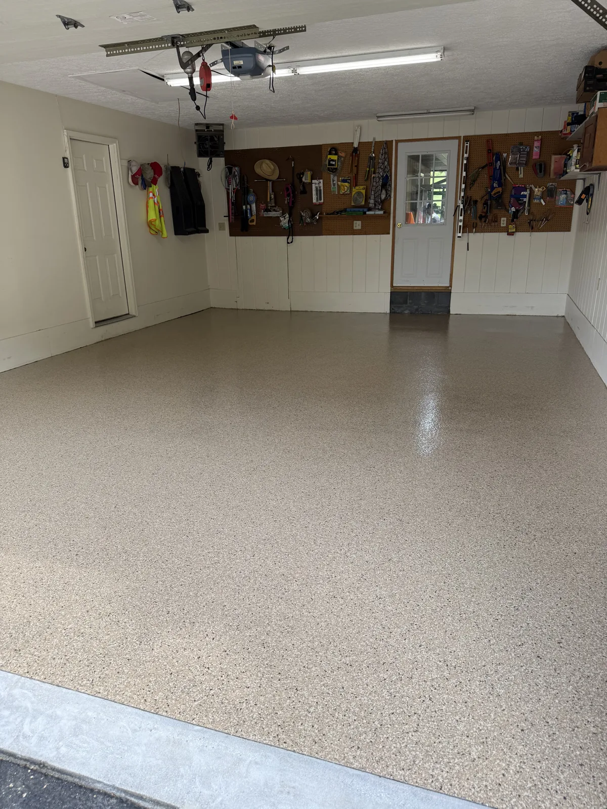 After — Safari full-flake garage