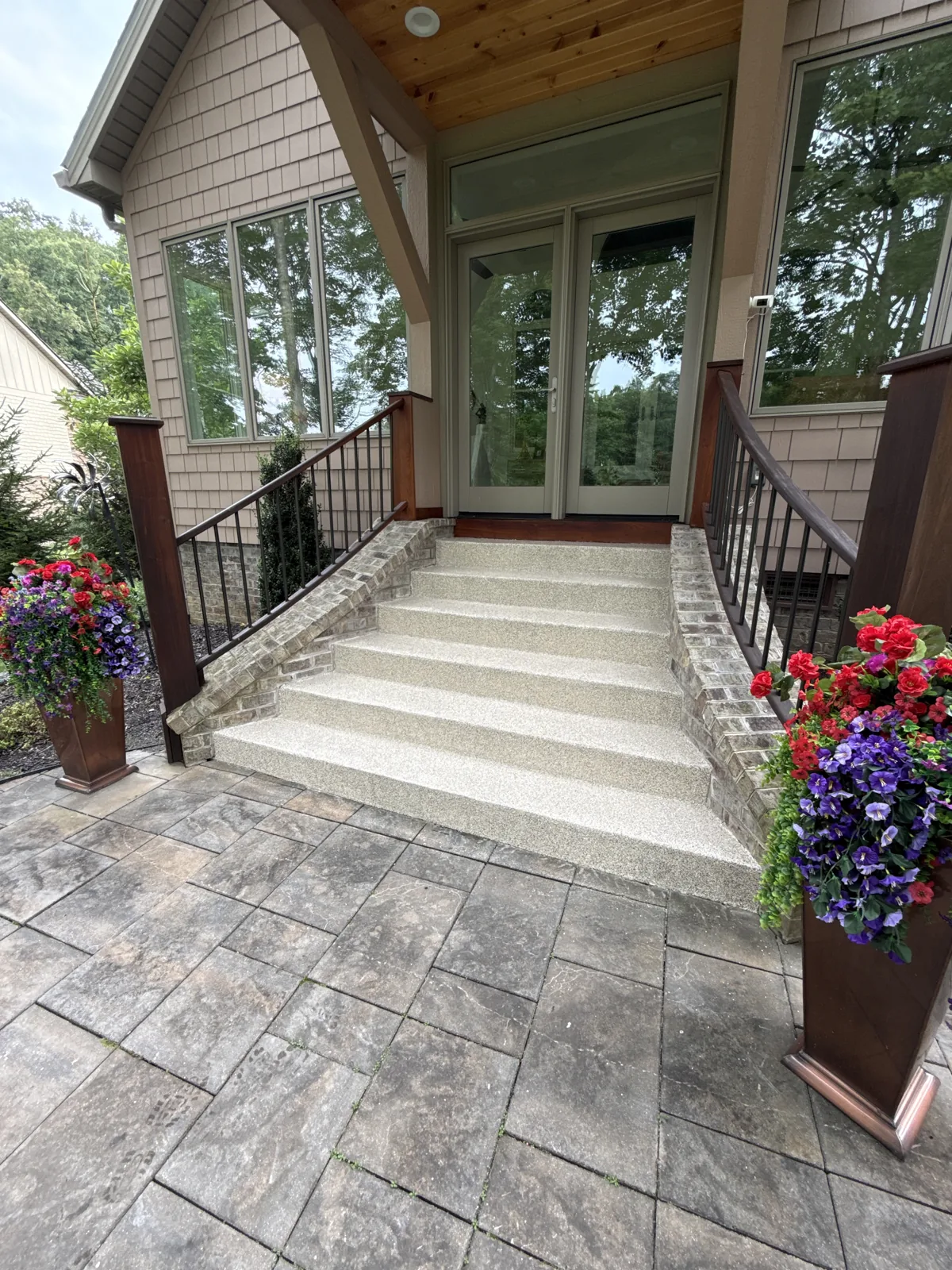 After — Matching garage, steps and walkway in Glade Springs