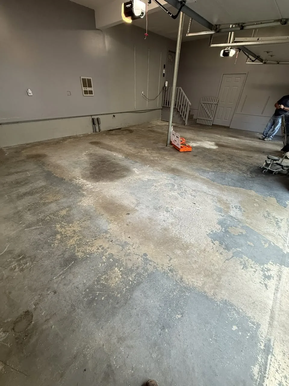 Before / preparation — concrete surface during preparation