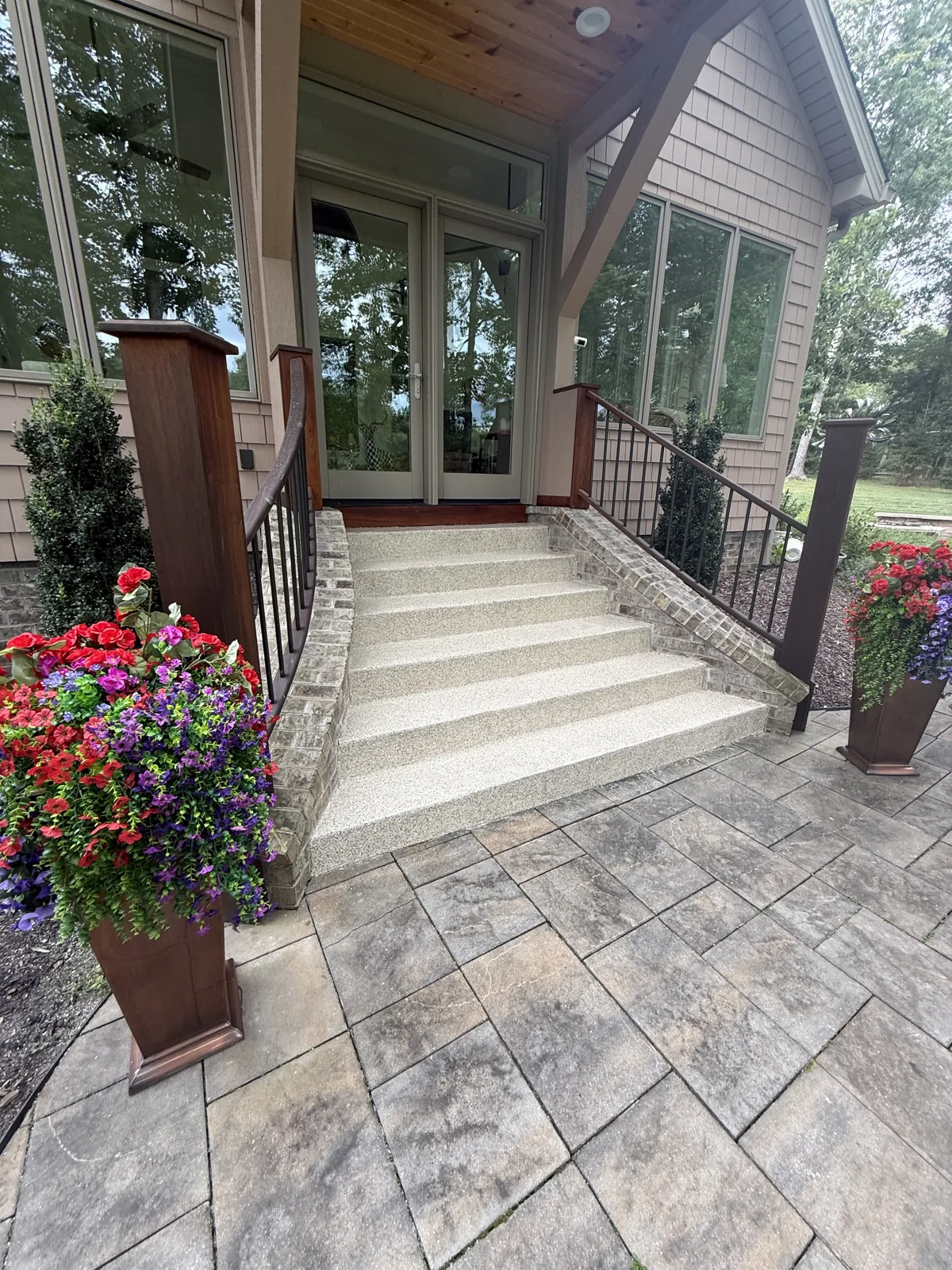After — Matching garage, steps and walkway in Glade Springs, detail 4