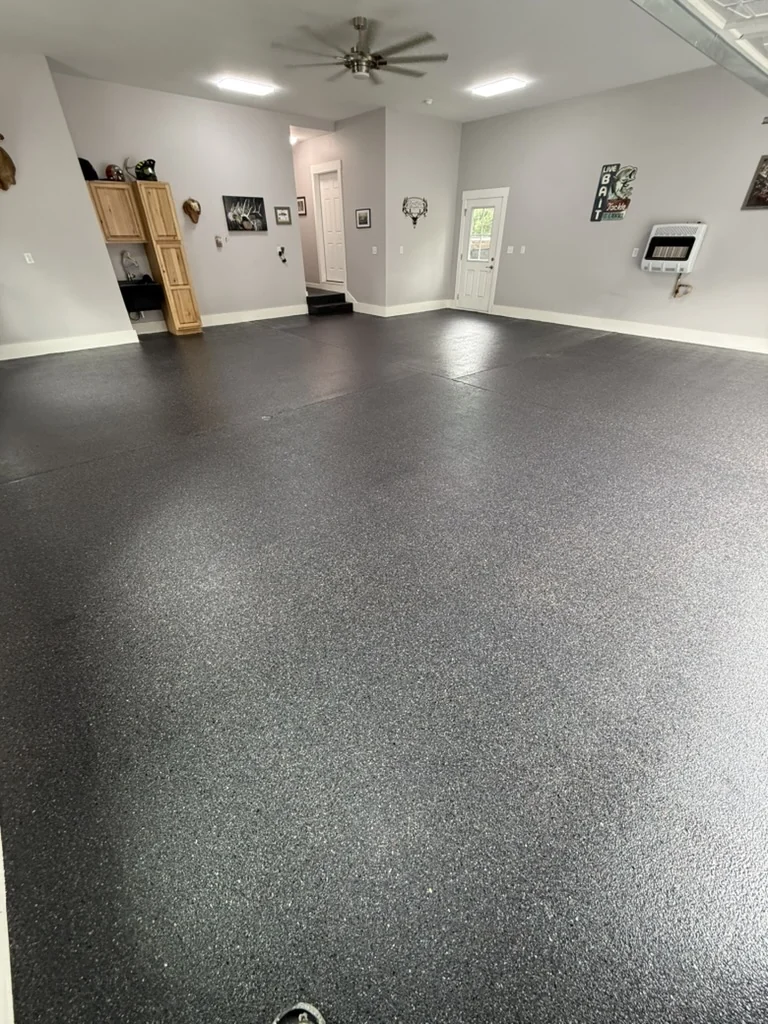 After — Black-on-black garage in White Sulphur Springs