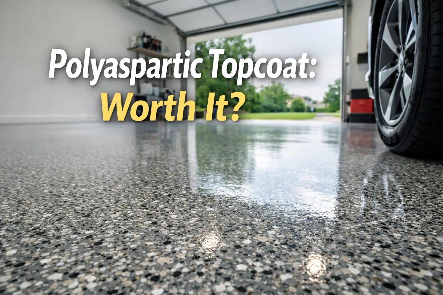 polyaspartic topcoat on epoxy floor