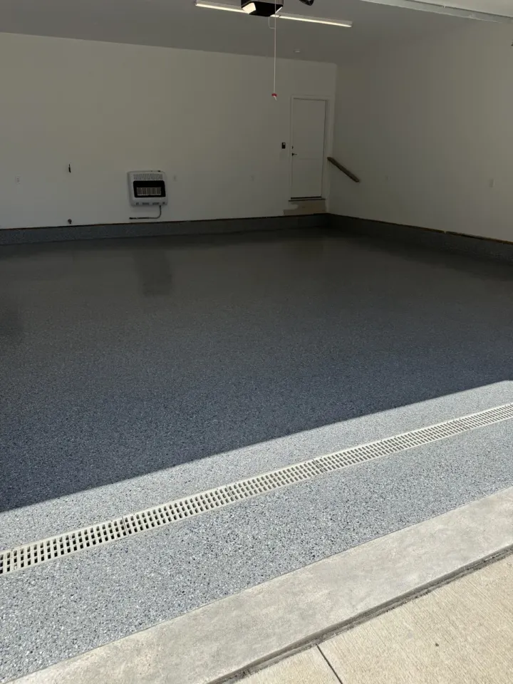 After — Garage floor transformation at Flat Top Lake