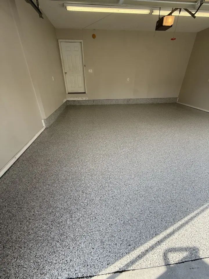 After — Gray flake garage transformation in Princeton