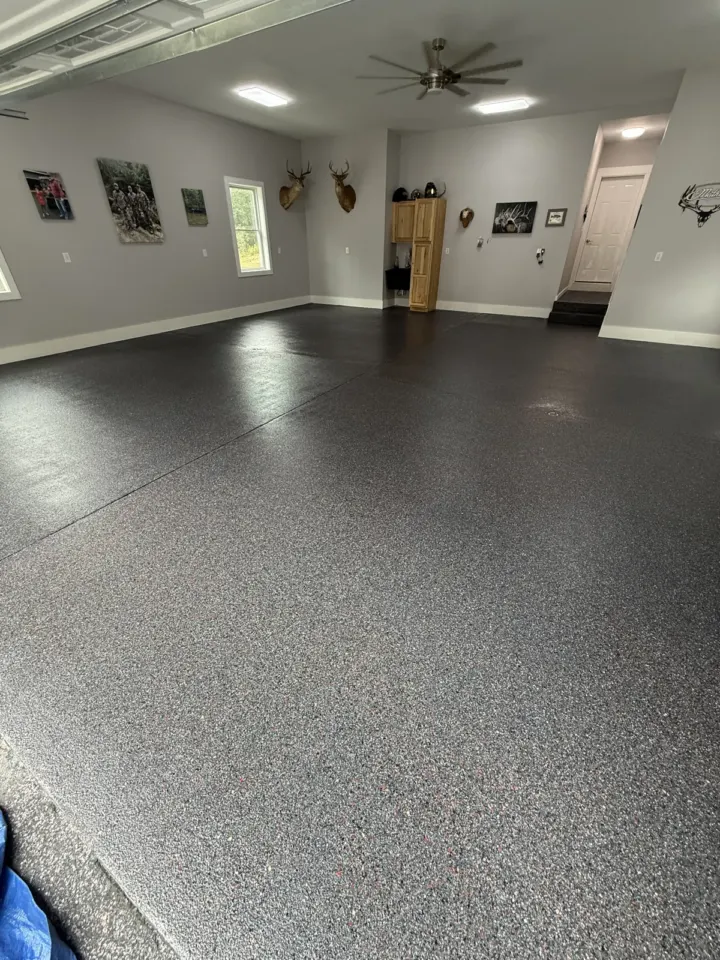 After — Black-on-black garage in White Sulphur Springs