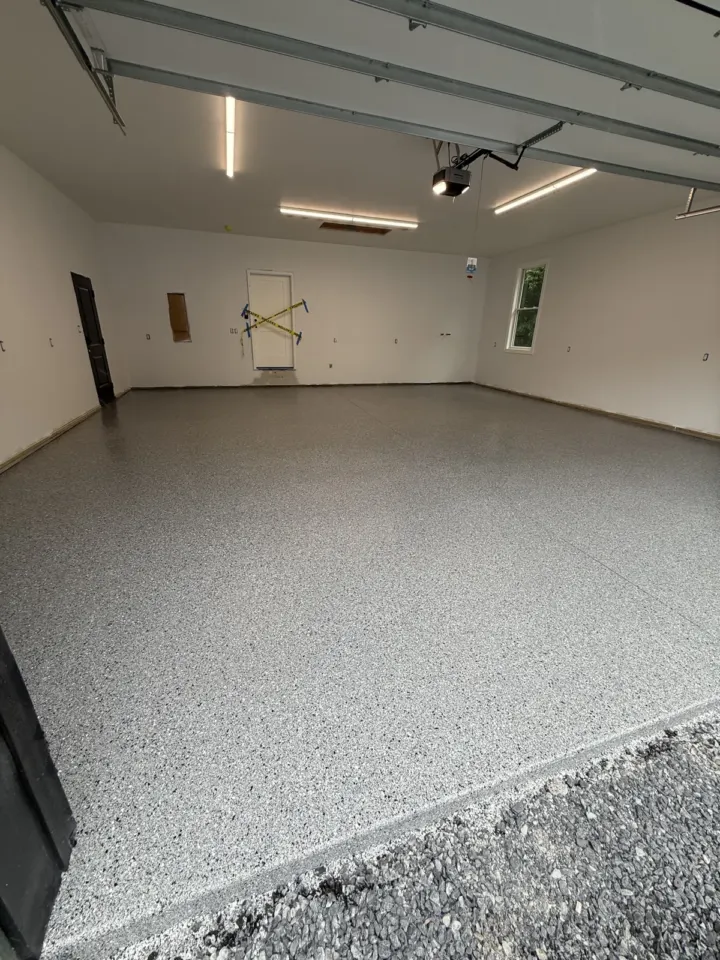 After — Full-flake garage at a new home in Ghent